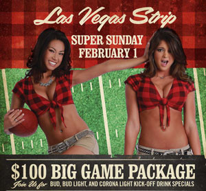 Las Vegas Superbowl party at Twin Peaks