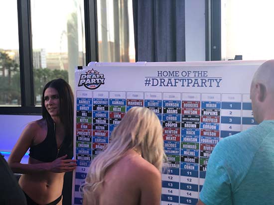 League members participating in a Las Vegas Fantasy Draft