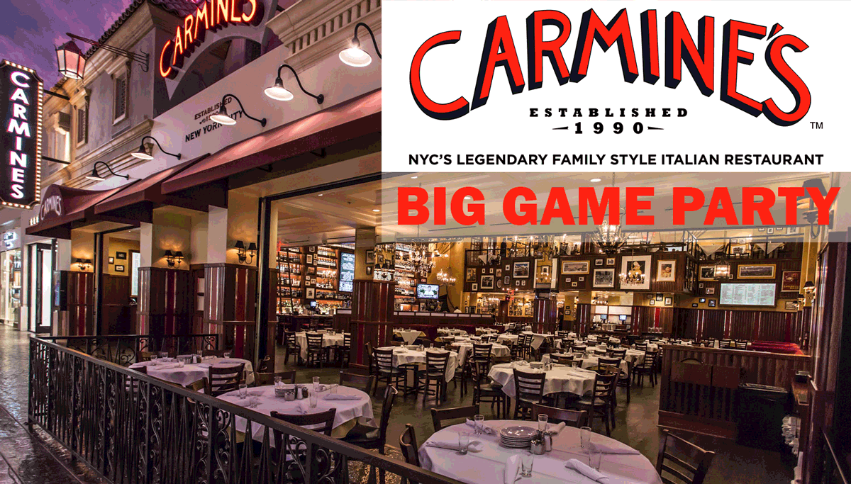 Carmine's Las Vegas Big Game Viewing Party