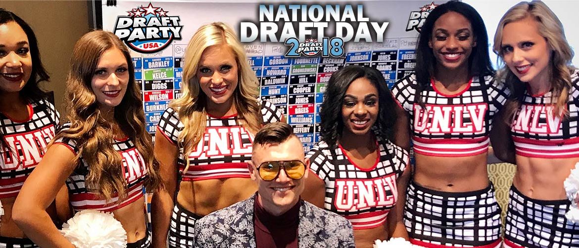 Cheerleaders at National Draft Day at TopGolf Las Vegas