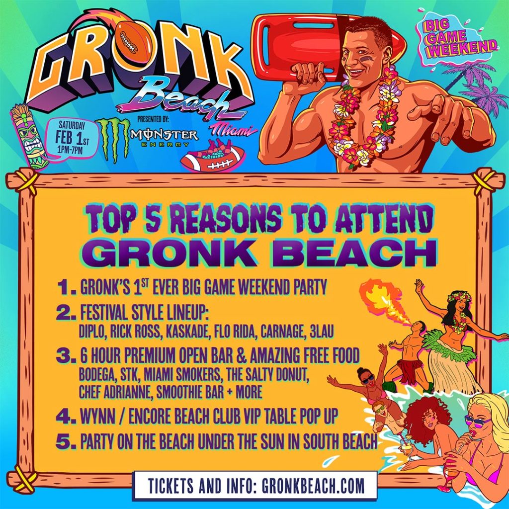 Top 5 reasons to attend Gronk Beach.