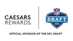 Caesars Rewards is the official sponsor of this years NFL draft.