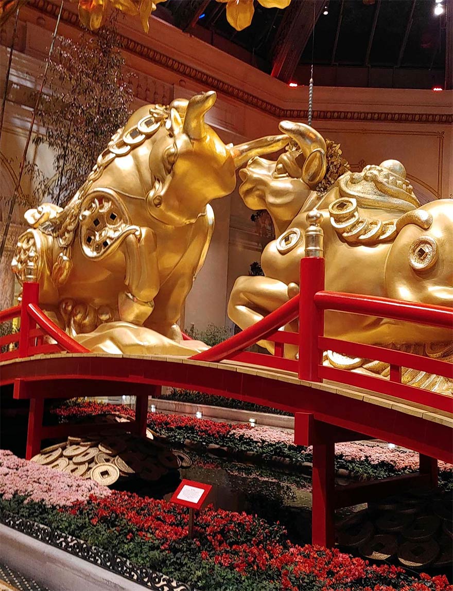 Bellagio Conservatory Chinese New Year 2021 Year of the Ox Las Vegas 2021 