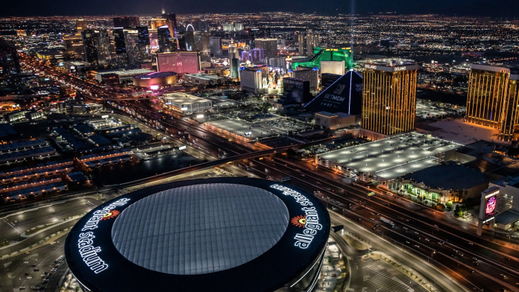 allegiant las vegas arial view