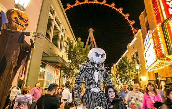 Halloween celebration on Fremont Street in Las Vegas