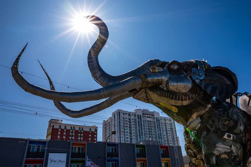 Public festival art in downtown Las Vegas