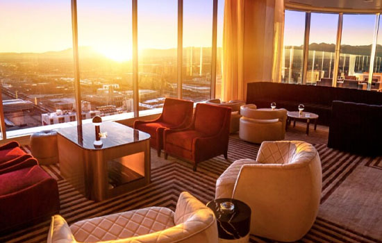 Sunset inside Legacy Club at Circa Las Vegas