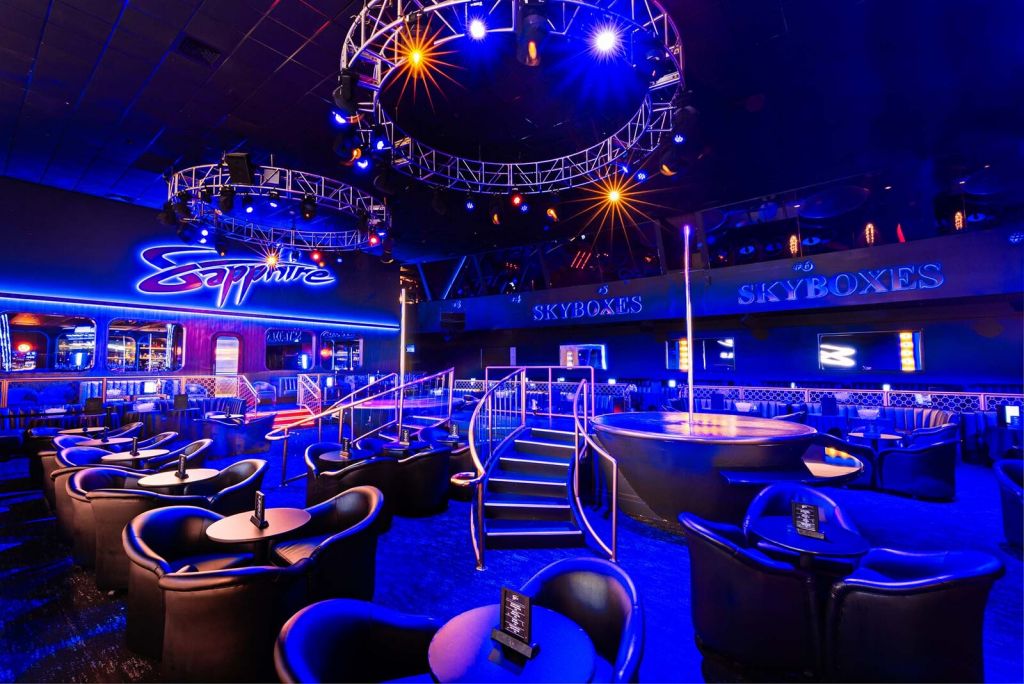 Sports viewing inside Sapphire Las Vegas