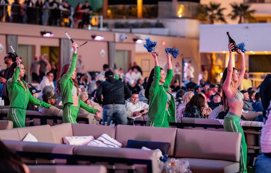 Fans enjoying a sports weekend at Stadium Swim