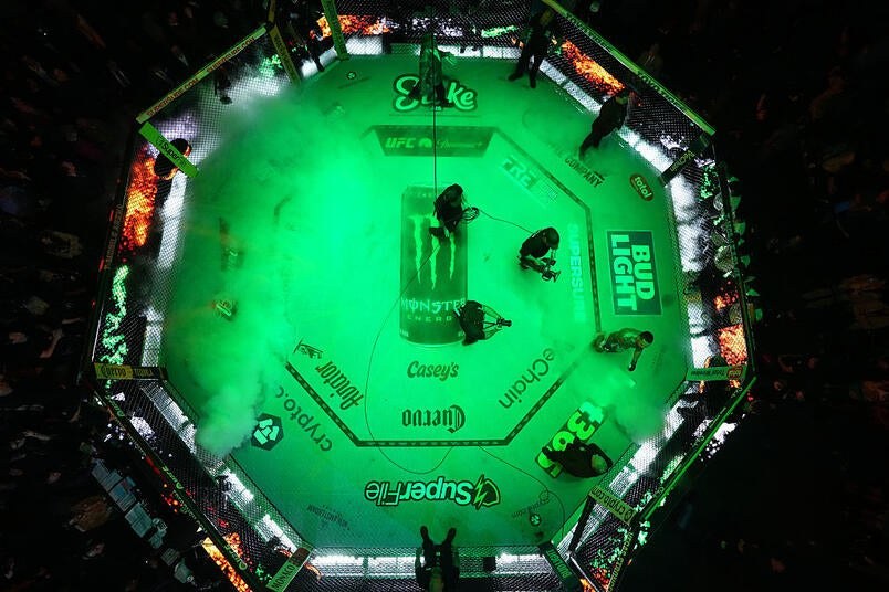The Octagon during a UFC event in Las Vegas