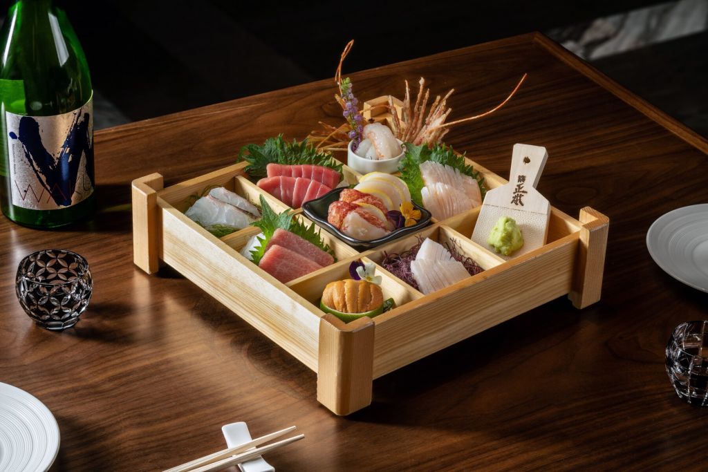 Premium sashimi presentation at WAKUDA Las Vegas