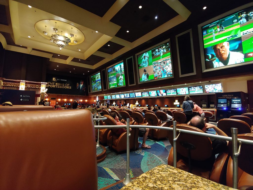 Bellagio Race and Sports Book viewing room