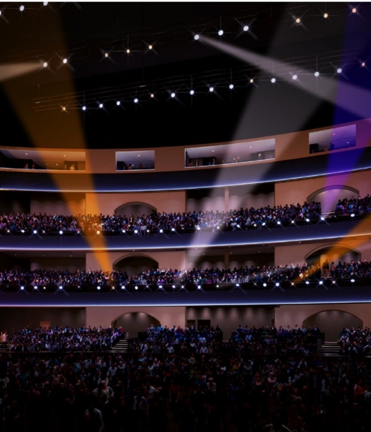 Audience inside a Las Vegas theater