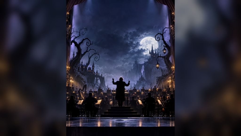 Gothic orchestral cinema performance in Las Vegas