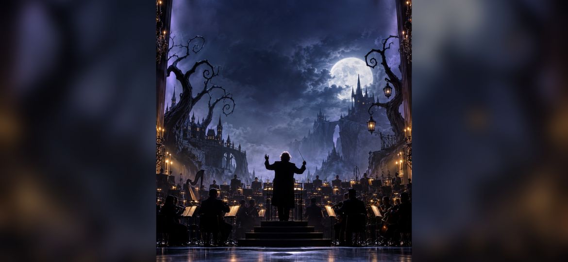 Gothic orchestral cinema performance in Las Vegas