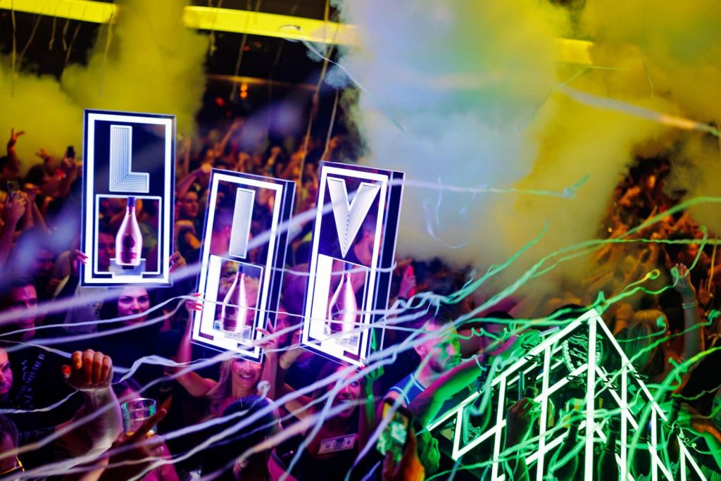 Halo, lighting and dance floor inside LIV Nightclub Las Vegas