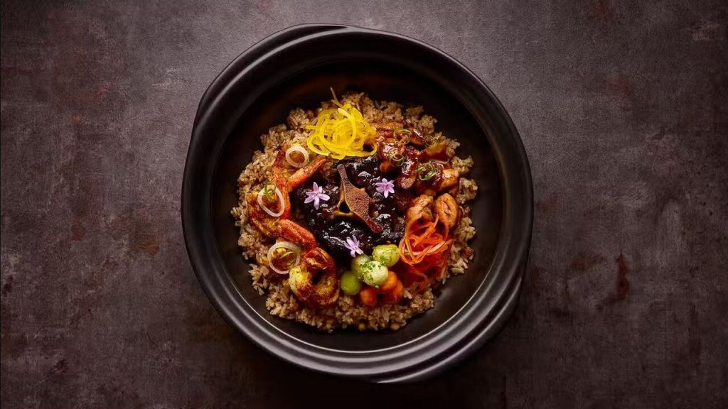 Caribbean inspired dish at Maroon by Kwame Onwuachi at SAHARA Las Vegas