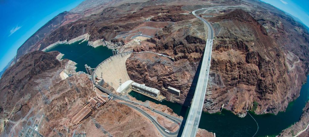 Maverick helicopter flying through the Grand Canyon