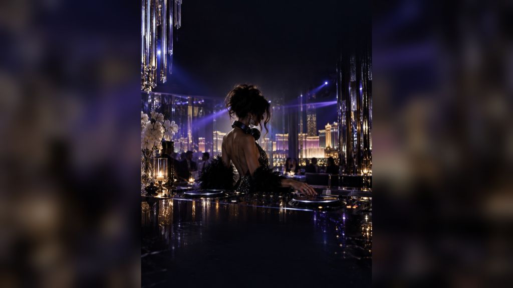 Fashion forward DJ performance in Las Vegas