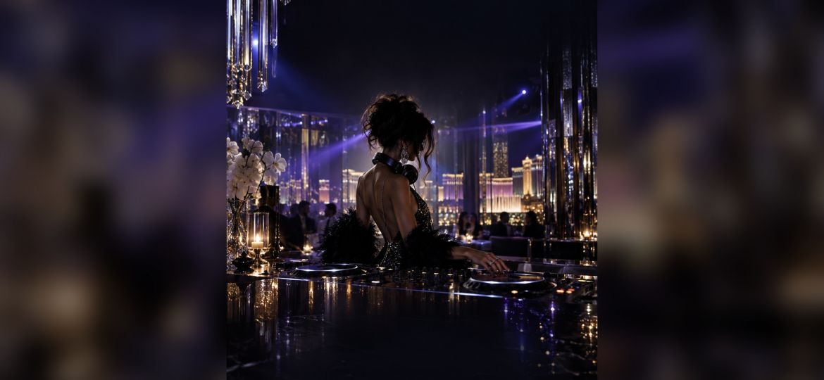 Fashion forward DJ performance in Las Vegas