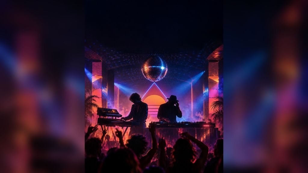 Retro inspired dance music performance in Las Vegas