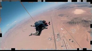 Tandem freefall above the Boulder City desert