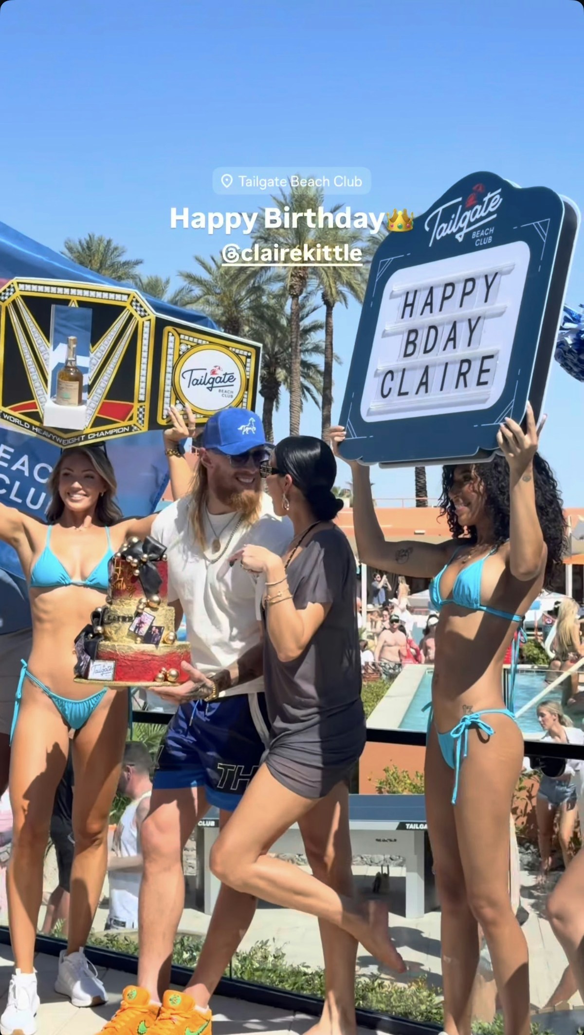 Guests at Tailgate Beach Club in Las Vegas