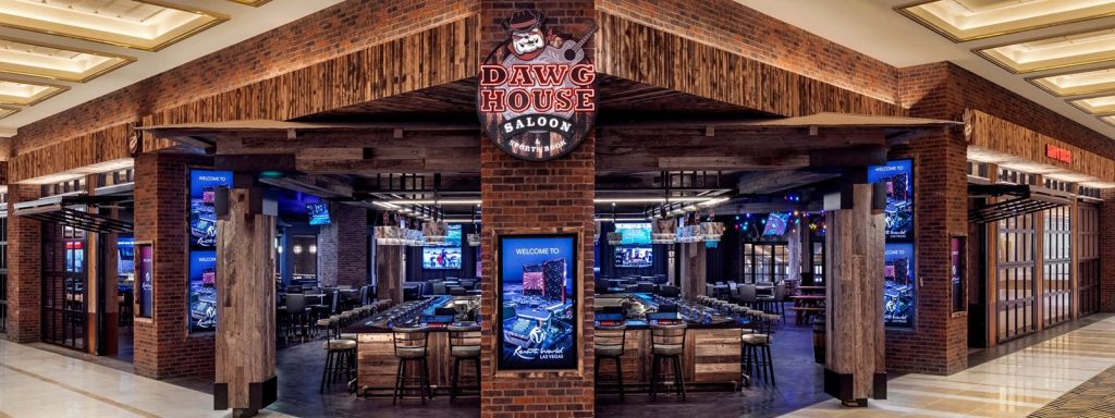 DawgHouse Saloon entrance at Resorts World Las Vegas.